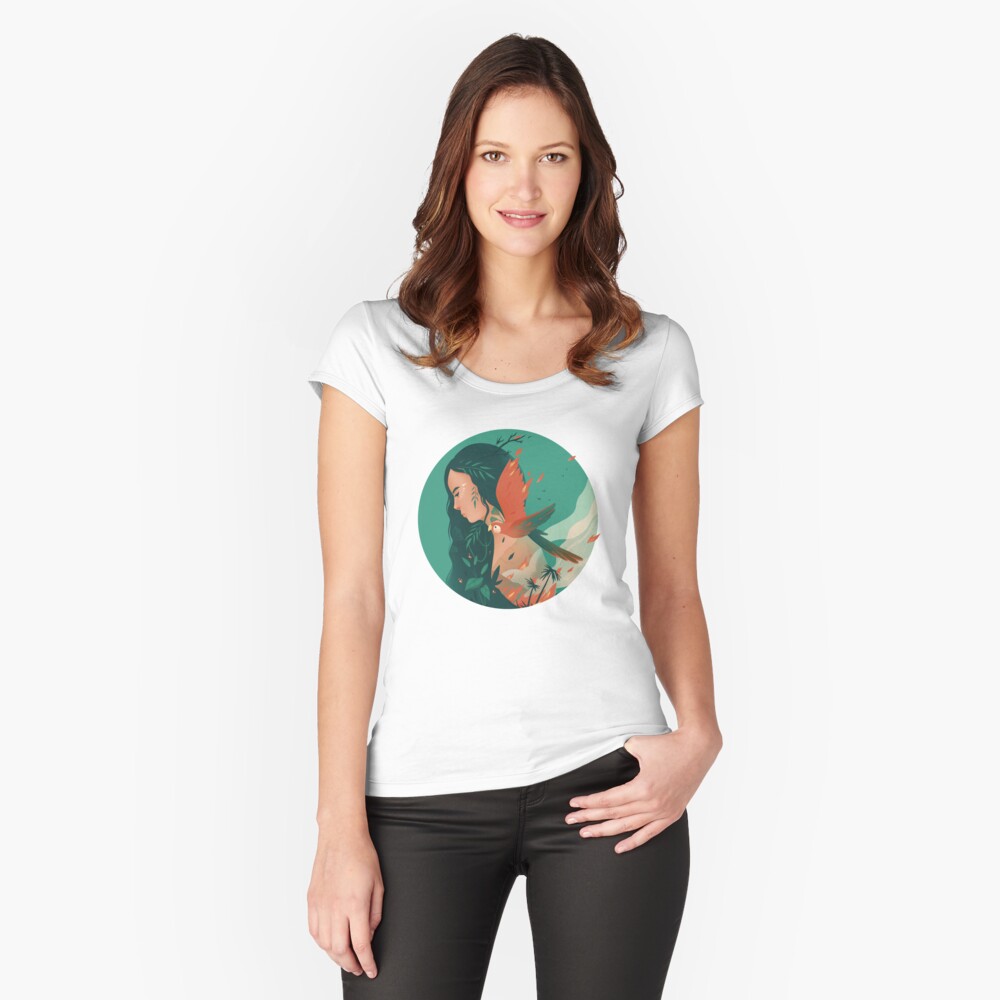 Item preview, Fitted Scoop T-Shirt designed and sold by anniko-story.