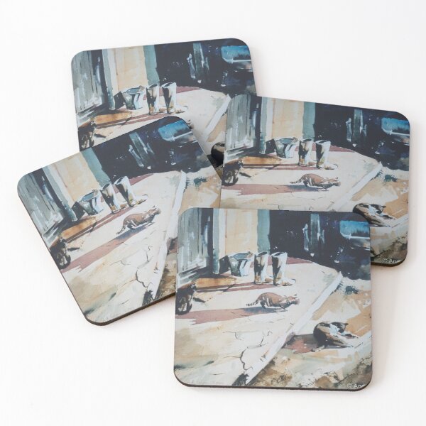 Item preview, Cats on The Back Step designed and sold by arlyon art.