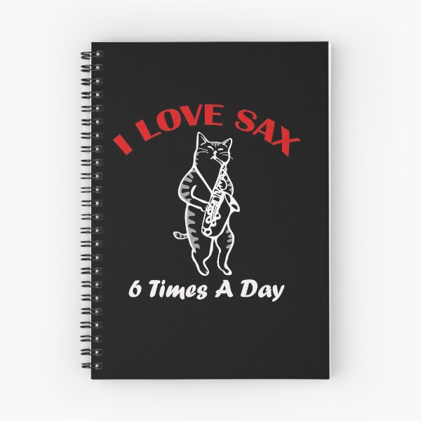 Item preview, Sax Cat, I Love Sax 6 Times A Day designed and sold by mygiftideas.