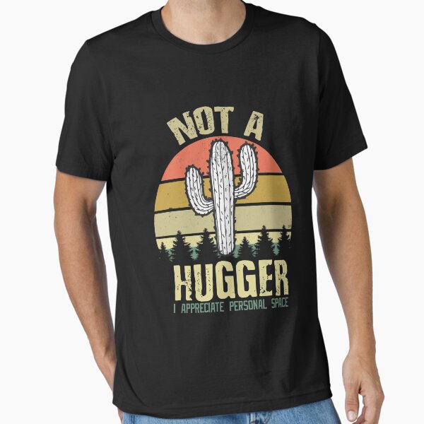 Item preview, Funny Vintage Not A Hugger Cactus t-shirt designed and sold by Daoud120.