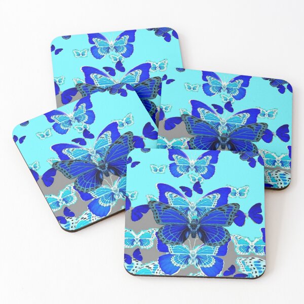 Item preview, AQUA-BLUE MONARCH STYLE DECORATIVE PATTERNS designed and sold by sharlesart.