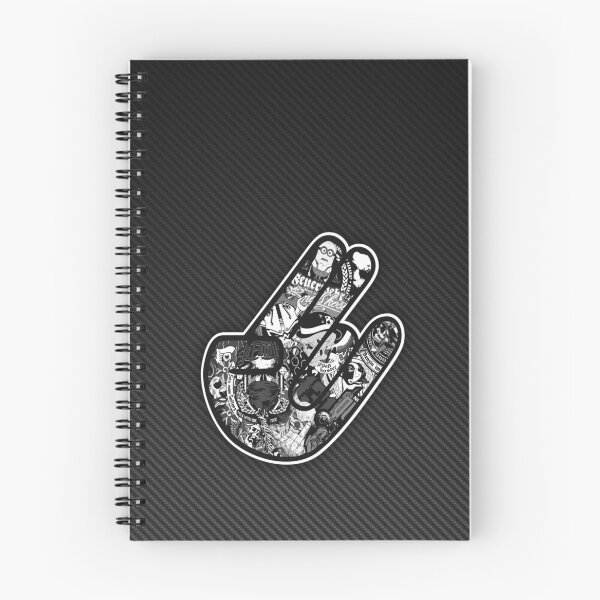 Item preview, Black White Shaka Hand Carbon Fiber Poster – Minimalist Hang Loose Art designed and sold by Road To Track.