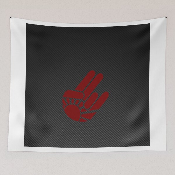 Item preview, Red Shaka Hand Carbon Fiber Poster – Hang Loose Racing Art designed and sold by Road To Track.