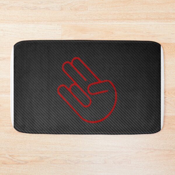 Item preview, Red Shaka Hand Carbon Fiber Poster – Hang Loose JDM Art designed and sold by Road To Track.