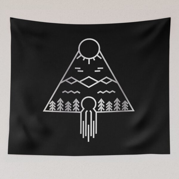 Item preview, Copy of Copy of Minimalistic Waterfall From The Mountains | Silver designed and sold by mauritzbjorkman.