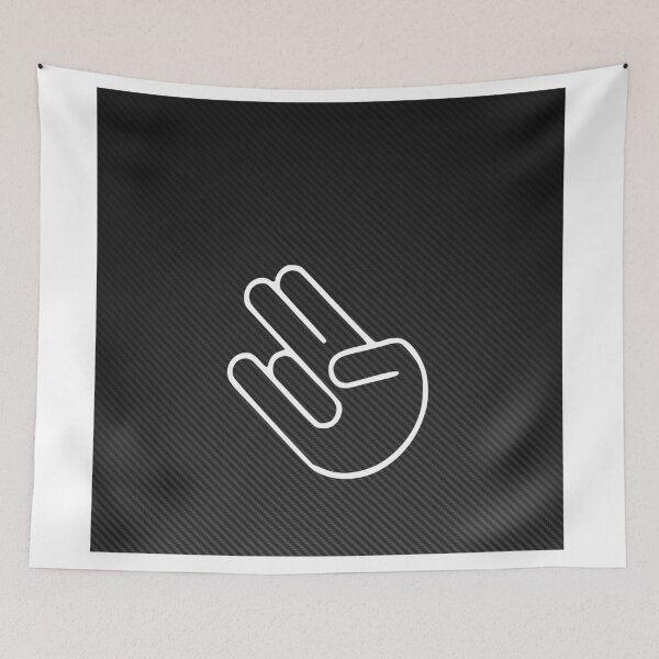 Item preview, JDM Shaka Hand Carbon Fiber Poster – Hang Loose Drift Culture Art designed and sold by Road To Track.