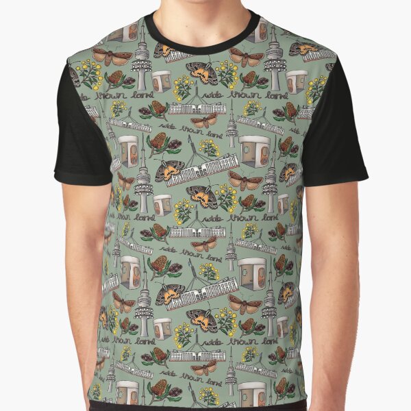 Canberra’s Iconic Icons - Green Graphic T-Shirt