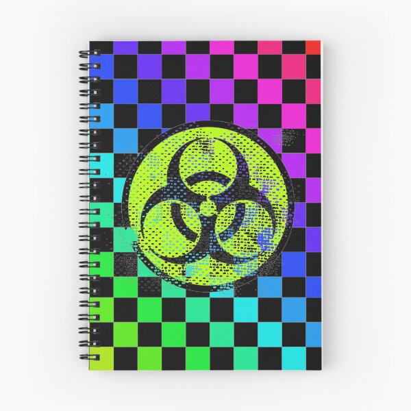 Item preview, Rainbow Checkerboard Distressed Toxic Symbol designed and sold by N0X-LUPUS.