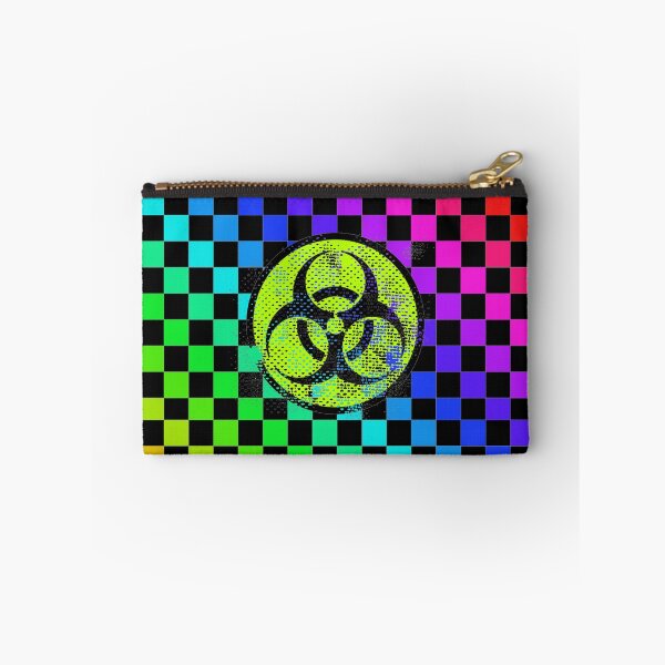 Item preview, Rainbow Checkerboard Distressed Toxic Symbol designed and sold by N0X-LUPUS.