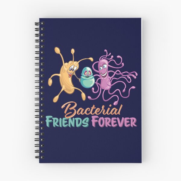 Item preview, Microbiology Funny Cartoon - Bacterial Friends Forever BFF with Retro Vintage Colors and Text designed and sold by Zit-Zat-Zot.