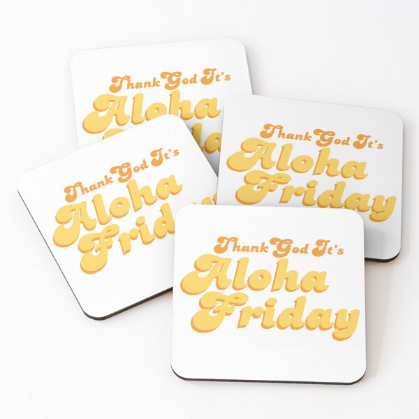 Item preview, Thank God It's Aloha Friday groovy 70s 80s design designed and sold by alohagiftbox.