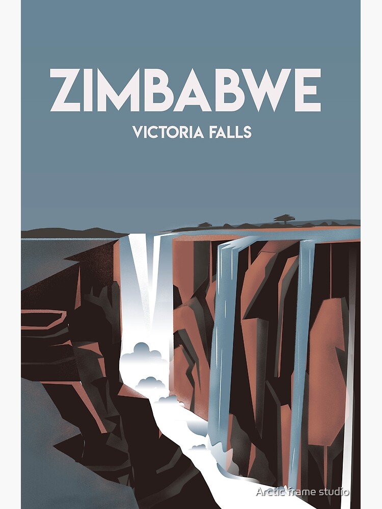"Zimbabwe victoria falls Vintage Travel Poster Zimbabwe poster