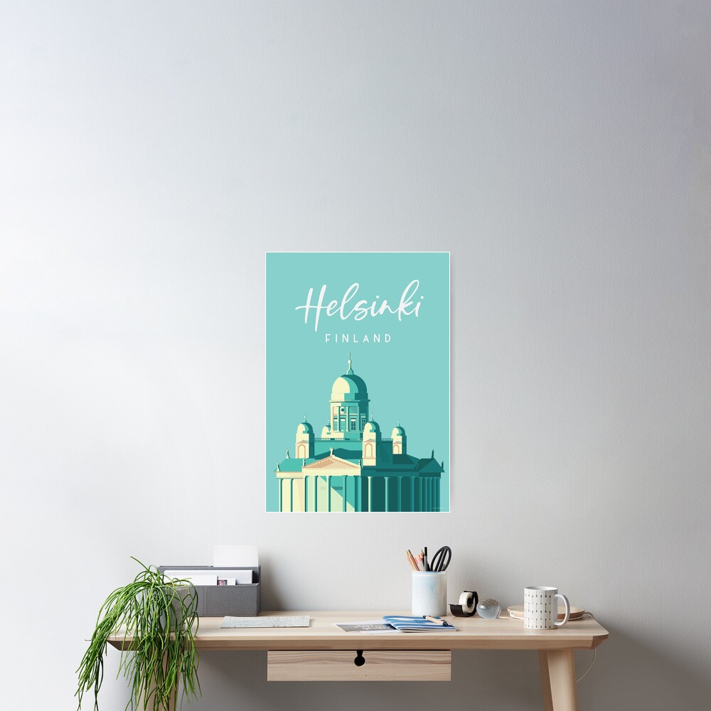"Helsinki Finland Vintage Travel Poster Helsinki poster City