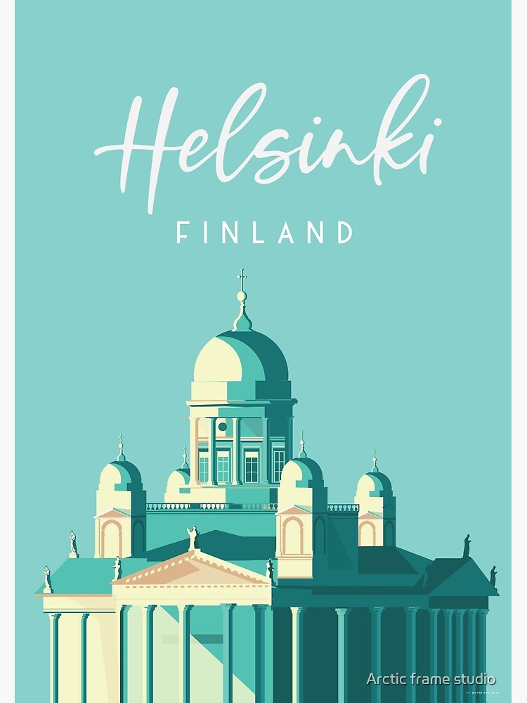 "Helsinki Finland Vintage Travel Poster Helsinki poster City