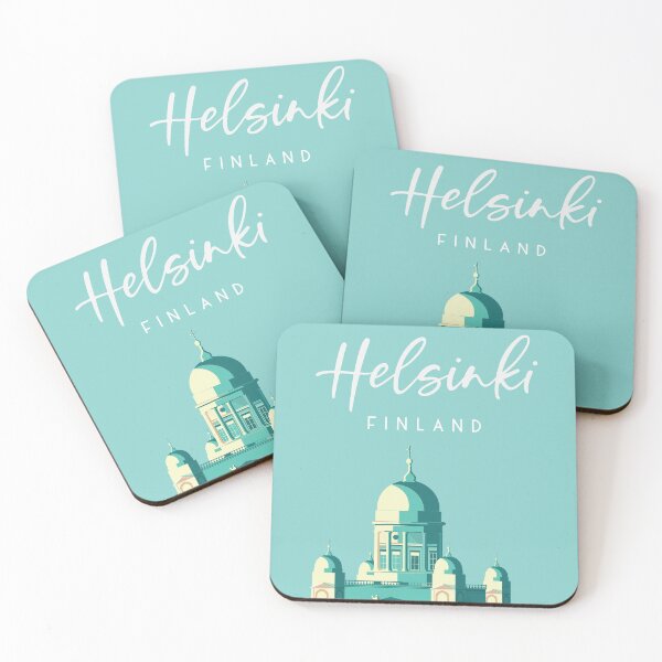 Artikelvorschau, Helsinki Finnland | Weinlese-Reise-Plakat | Helsinki-Plakat | Stadtplakat entworfen und verkauft von Arctic frame studio.