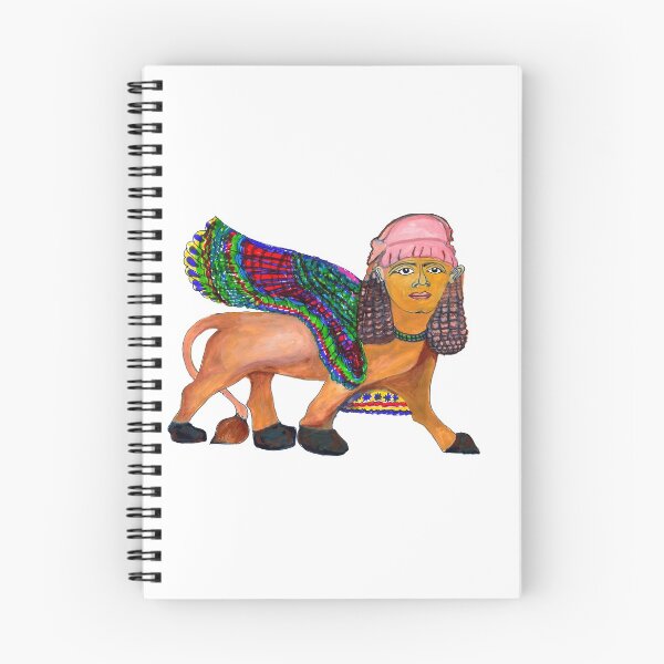 Item preview, mythological mesopotamian art style with imagination | triding sphinx of Nimrud watercolor painting   designed and sold by KARTICK DUTTA.