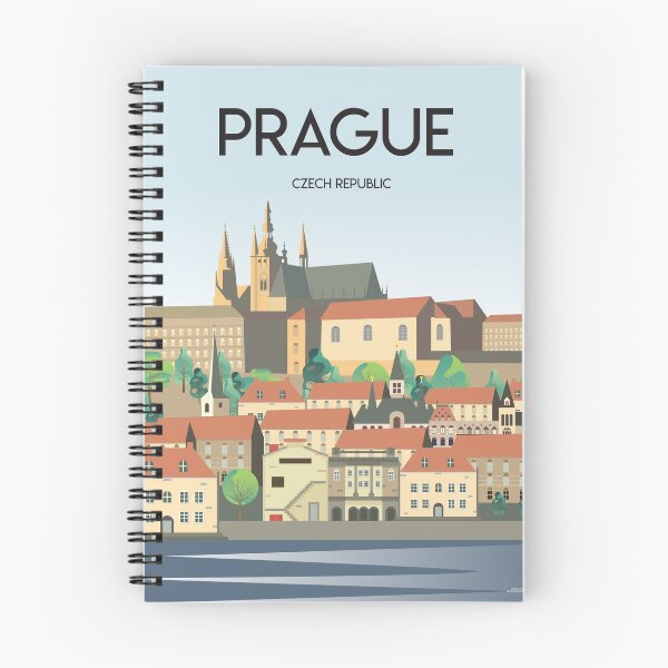 Item preview, prague, travel poter czech republic illustration art designed and sold by Arctic frame studio.