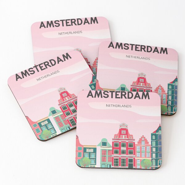Item preview, Amsterdam travel poster work art netherlands poster print city  designed and sold by Arctic frame studio.