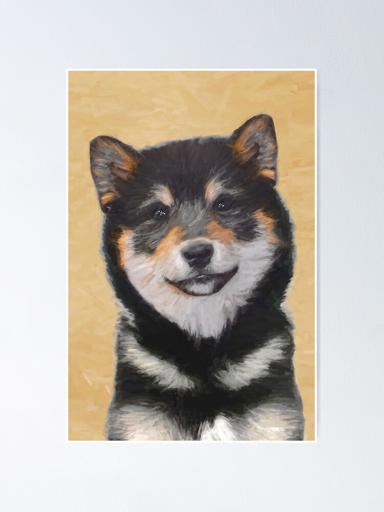 Shiba Inu Black And Tan Poster