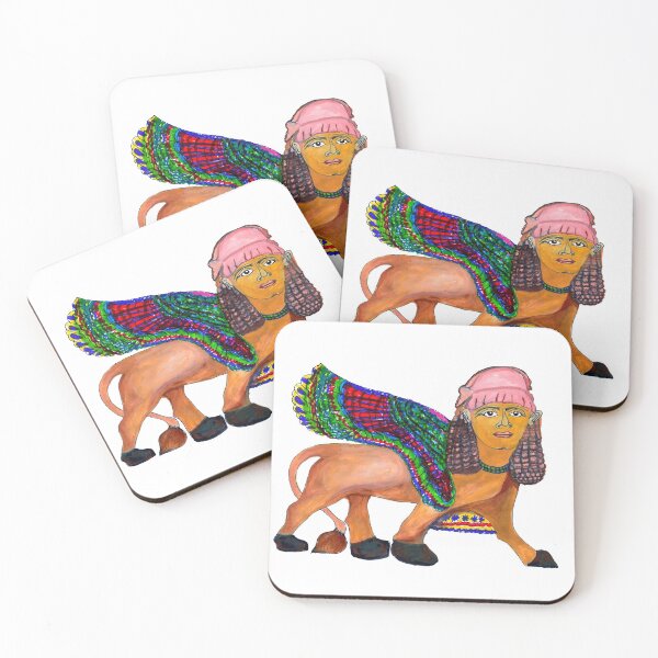 Item preview,  Striding sphinx of Nimrud - Egyptian influence | ancient art style designed and sold by KARTICK DUTTA.