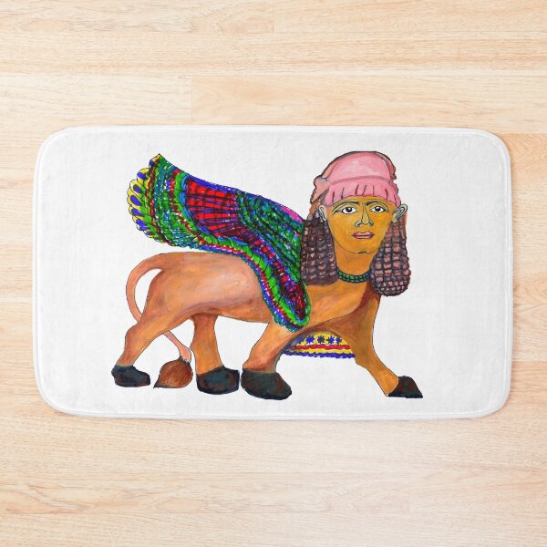 Item preview,  Striding sphinx of Nimrud - Egyptian influence | ancient art style designed and sold by KARTICK DUTTA.