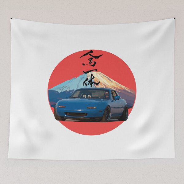 Item preview, Blue NA Mazda Miata/MX-5 - Mount Fuji Jinba Ittai Roadster Life  designed and sold by mudfleap.