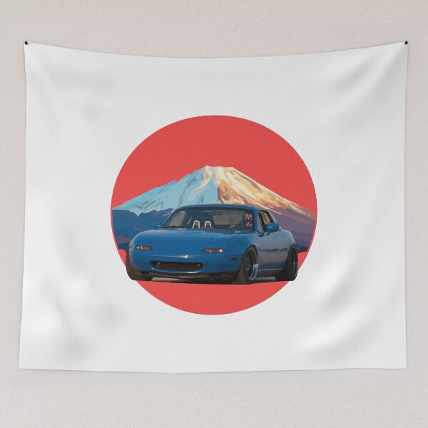 Item preview, Simple Blue NA Mazda Miata/MX-5 - Mount Fuji Jinba Ittai Roadster Life  designed and sold by mudfleap.