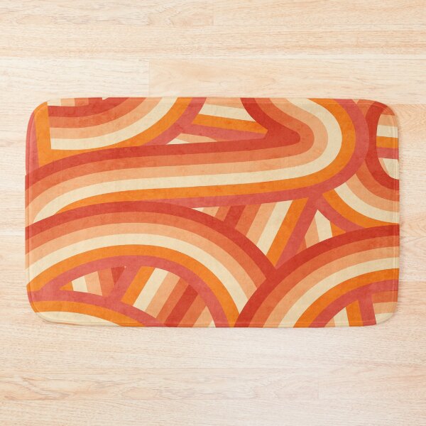 Item preview, Red, Orange and Cream 70’s Style Rainbow Stripes designed and sold by itsjensworld.