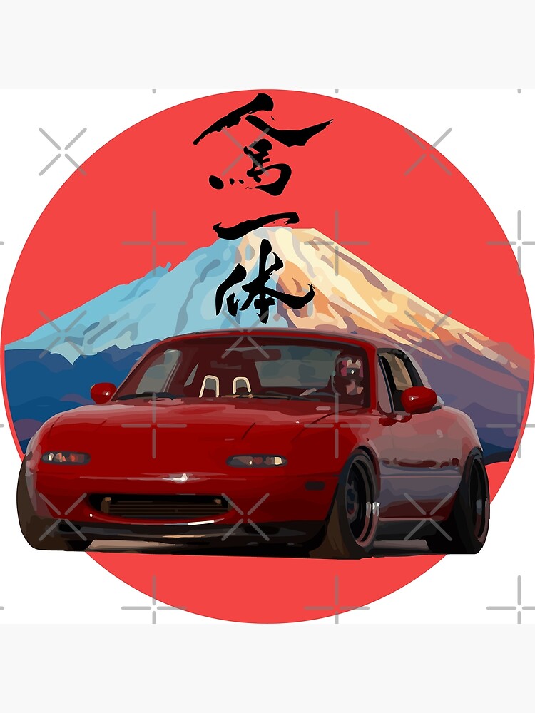 Red NA Mazda Miata/MX-5 - Mount Fuji Jinba Ittai Roadster Life