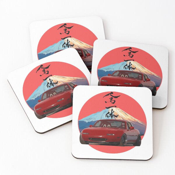 Item preview, Red NA Mazda Miata/MX-5 - Mount Fuji Jinba Ittai Roadster Life  designed and sold by mudfleap.