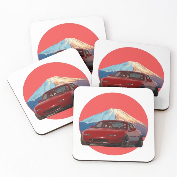 Item preview, Simple Red NA Mazda Miata/MX-5 - Mount Fuji Jinba Ittai Roadster Life  designed and sold by mudfleap.