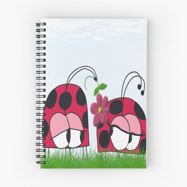 Item preview, Ladybug Wooing His New Love Illustration designed and sold by OneArtsyMomma.