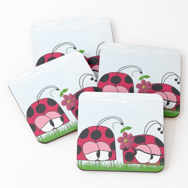 Item preview, Ladybug Wooing His New Love Illustration designed and sold by OneArtsyMomma.