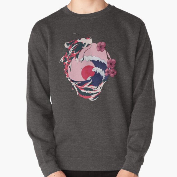 Cherryblossom Koi Pullover Sweatshirt