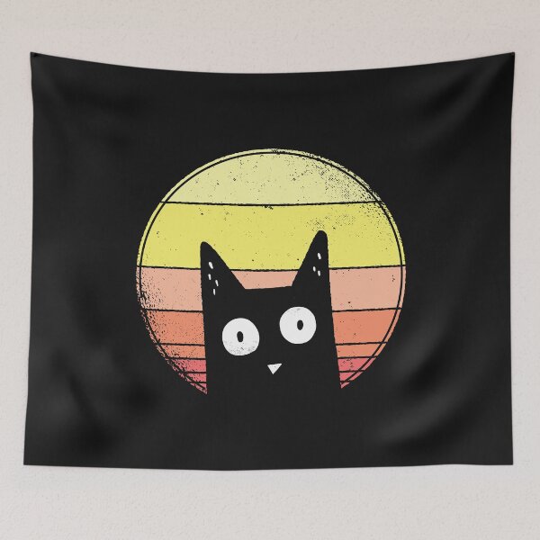Item preview, Cat, Sunset, Retro, Vintage designed and sold by DerSenat.