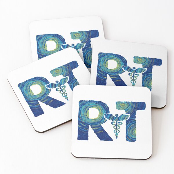 Item preview, RT Respiratory Therapist Starry Night with Caduceus Medical Symbol - colorful designed and sold by mbdesign23.