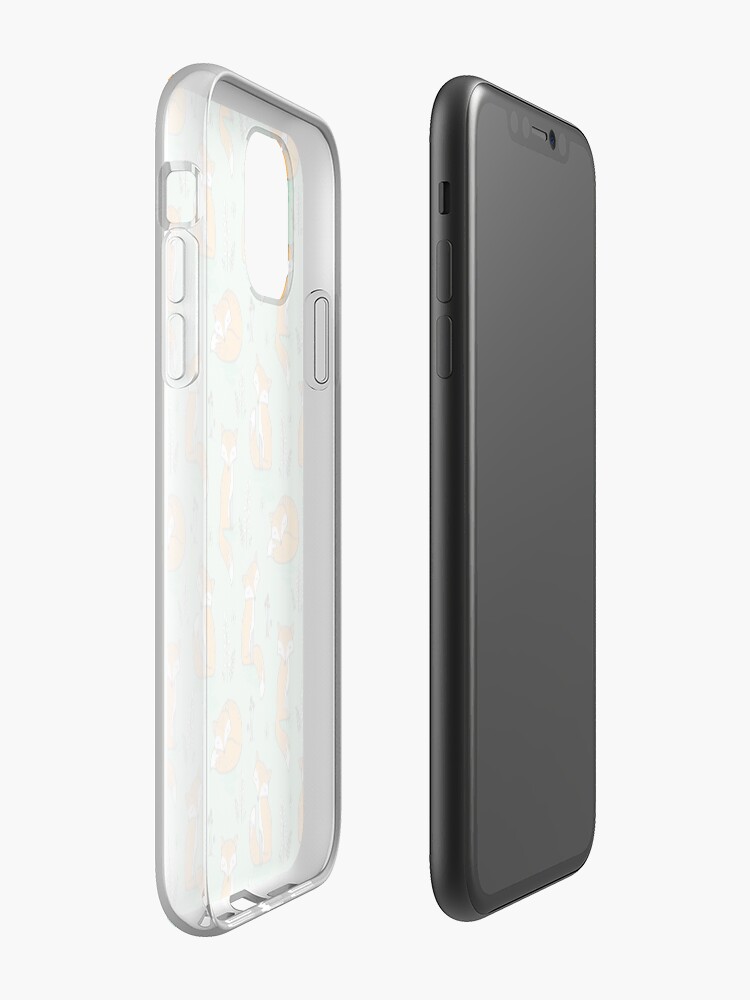 Alternate view of Dreamy Fox in Green iPhone Case & Cover