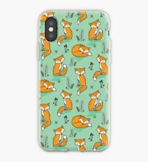 Vinilo o funda para iPhone Dreamy Fox en verde