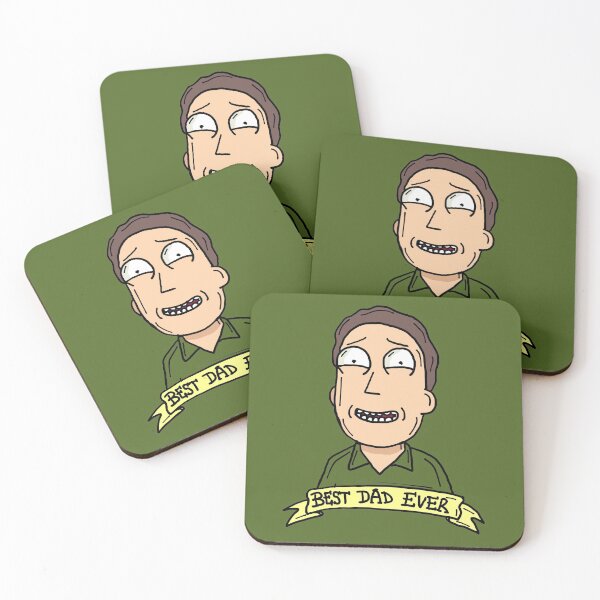 Jerry Smith from Rick and Morty™ : Best Dad Ever Coasters (Set of 4)
