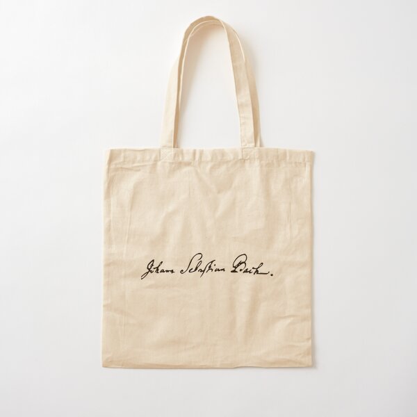 Johann Sebastian Bach signature Cotton Tote Bag