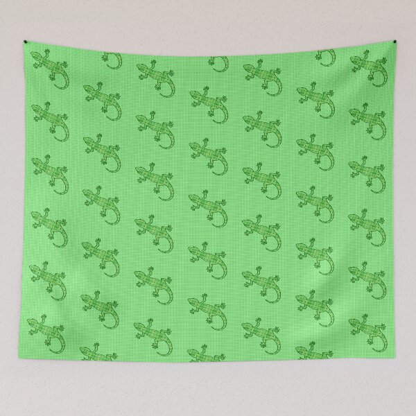 Item preview, Tribal Batik Gecko, Lime and Emerald Green designed and sold by Marymarice.