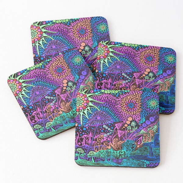 Item preview, Neon Mushrooms on the Moon designed and sold by Julijuls.