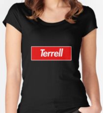 Terrell Name Label - Gift For Male Named Terrell Fitted Scoop T-Shirt