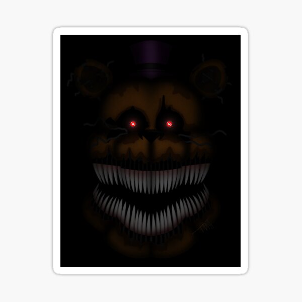 FNAF Nightmare Fredbear Fanart Sticker for Sale by tayatarantula