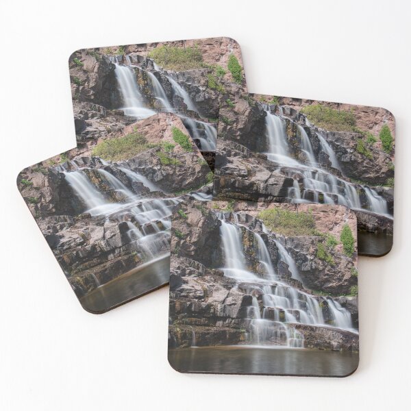Item preview, Daytime long exposure of Gooseberry Falls waterfalls at the state park in Minnesota in summer designed and sold by mkopka.