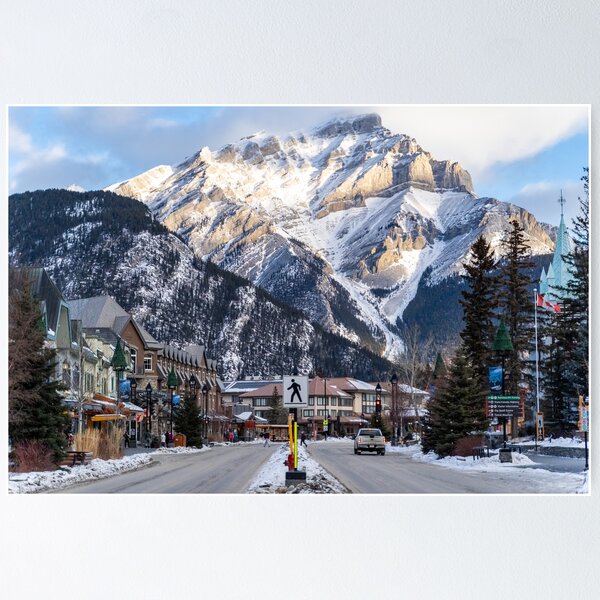 Item preview,  View of downtown Banff National Park, a Unesco World Heritage Site, during the winter. Cascade Mountain in background designed and sold by mkopka.