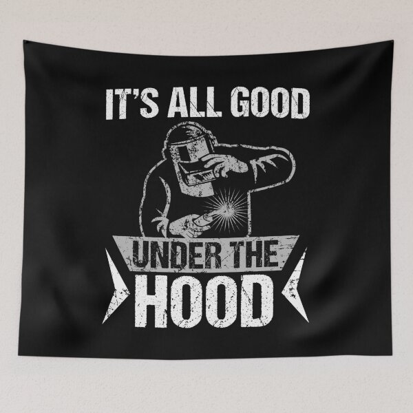 Item preview, It's All Good Under The Hood Funny Welder print designed and sold by sabertronics.