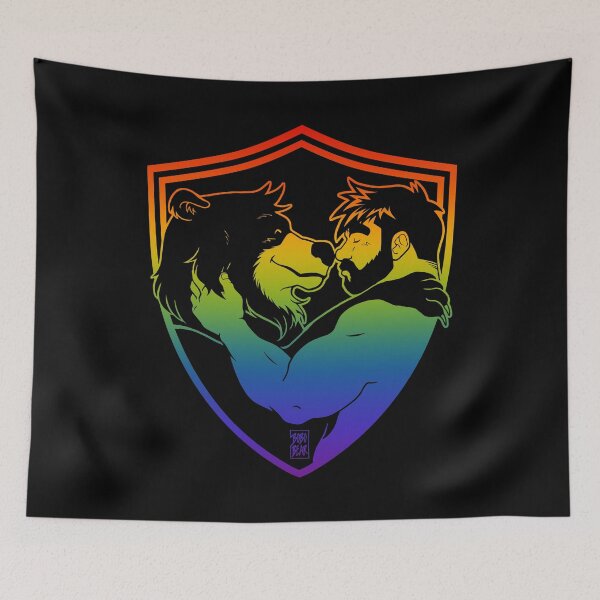 Item preview, ADAM AND BOBO LIKE CUDDLES - GAY PRIDE LINEART designed and sold by bobobear.
