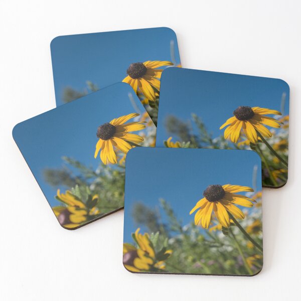 Item preview, Black eyed susan flower, in a field of wildflowers on a sunny day designed and sold by mkopka.