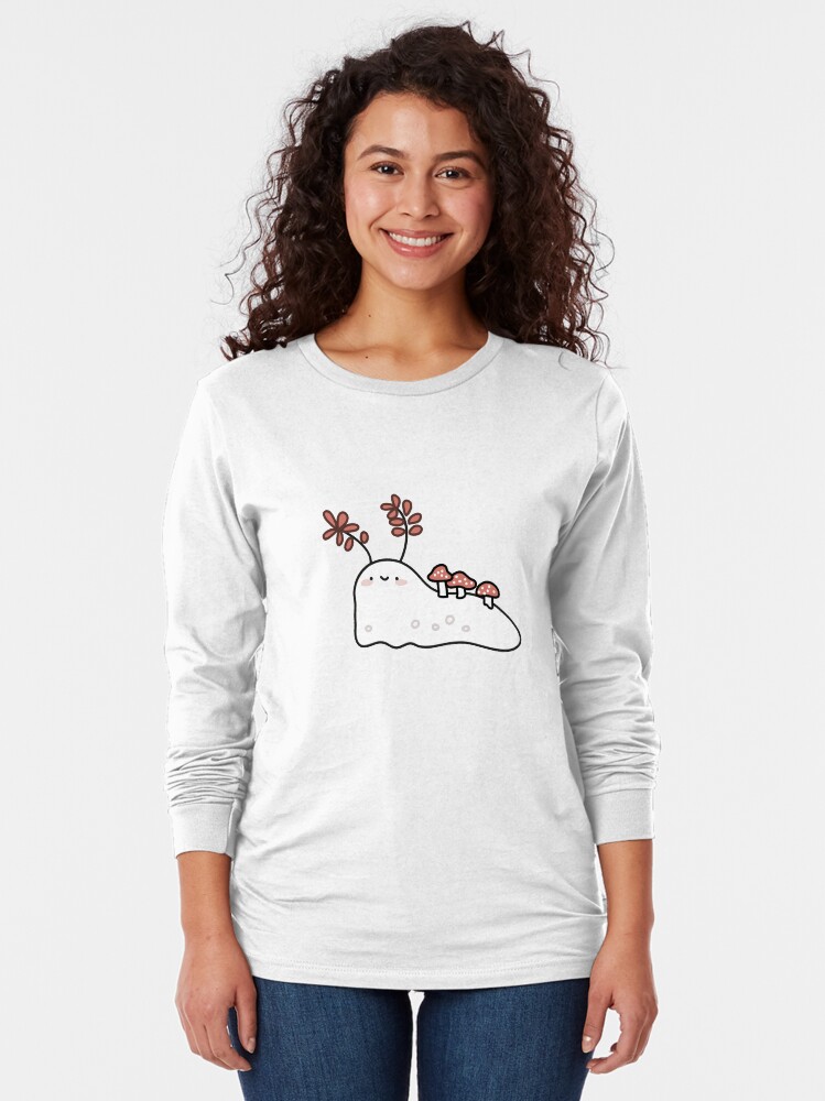 Alternative Ansicht von Papaya die Schneckenkreatur Langarmshirt